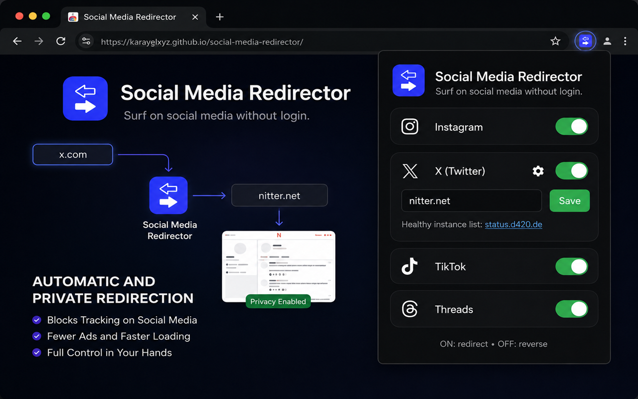 Social Media Redirector Cover
